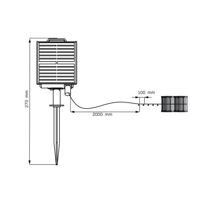 Cadena decorativa LED solar LED/3,7V 1800 mAh 10 m IP44 + control remoto