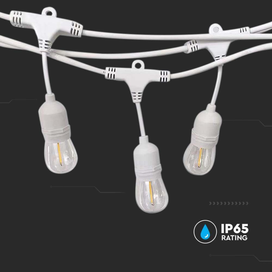 Cadena exterior STRING 15xE27/40W/230V 15m IP65