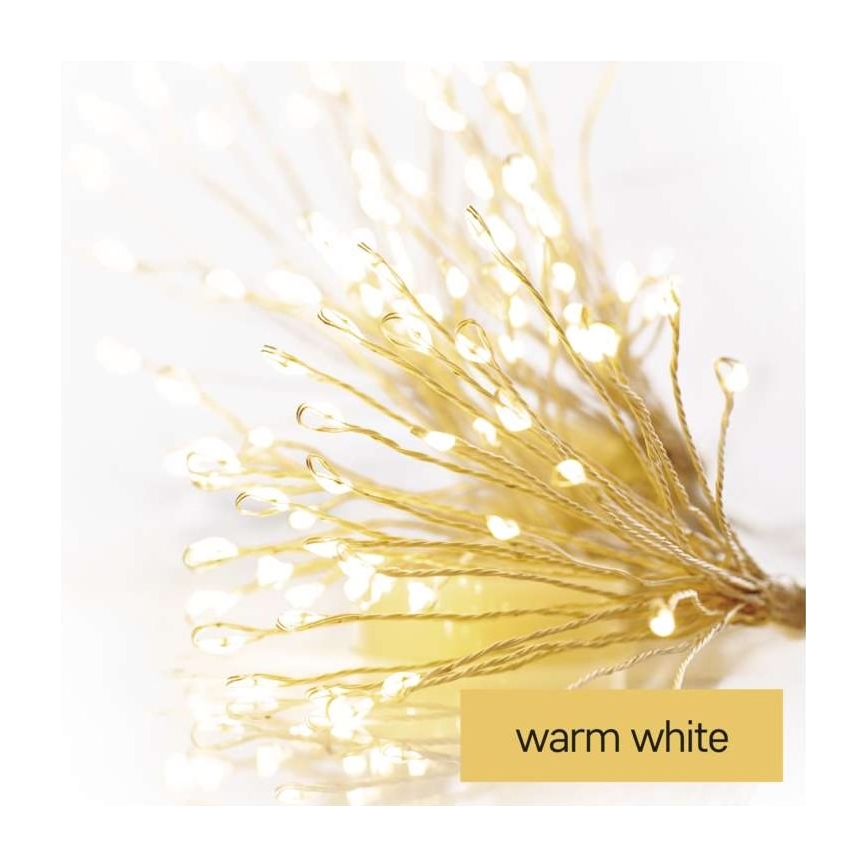 Cadena LED 150xLED/5,35m blanco cálido