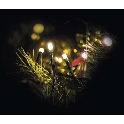 Cadena LED de Navidad para exterior 80xLED/13m IP44 blanco cálido