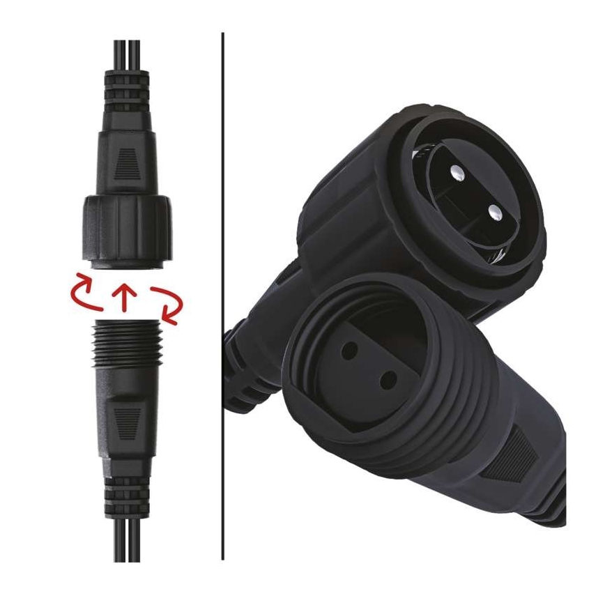 Cadena LED de Navidad para exteriores 100xLED/15m IP44 blanco frío