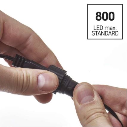 Cadena LED de Navidad para exteriores 100xLED/15m IP44 blanco frío