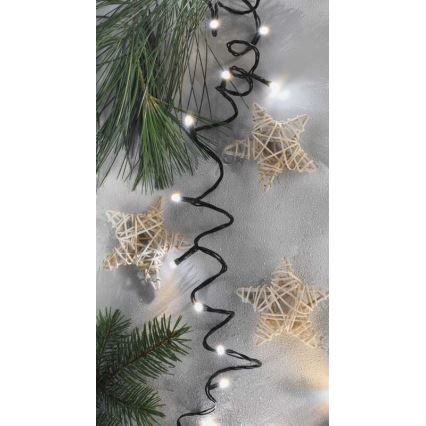Cadena LED de Navidad para exteriores 120xLED/17m IP44 blanco cálido/frío