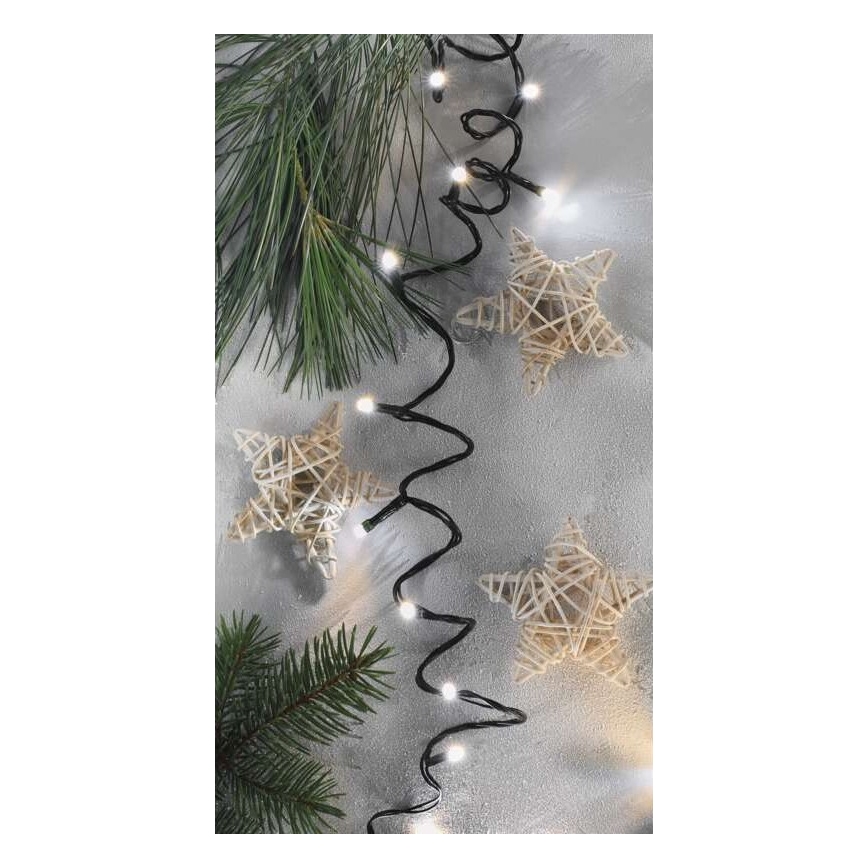 Cadena LED de Navidad para exteriores 120xLED/17m IP44 blanco cálido/frío