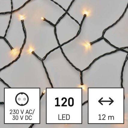 Cadena LED de Navidad para exteriores 120xLED/17m IP44 vintage