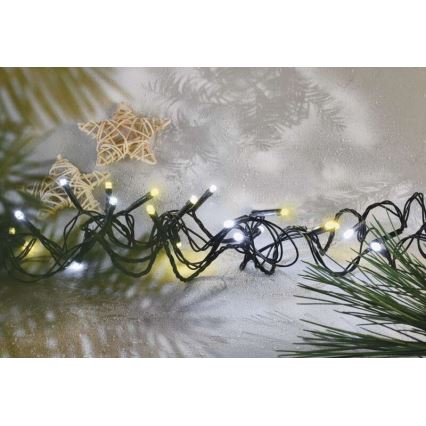 Cadena LED de Navidad para exteriores 120xLED/2 funkce 17m IP44 blanco cálido/frío