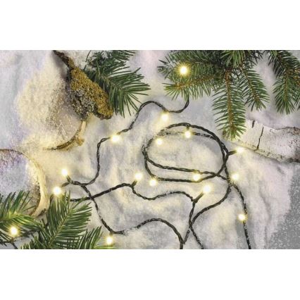 Cadena LED de Navidad para exteriores 120xLED/8 módů 17m IP44 blanco cálido