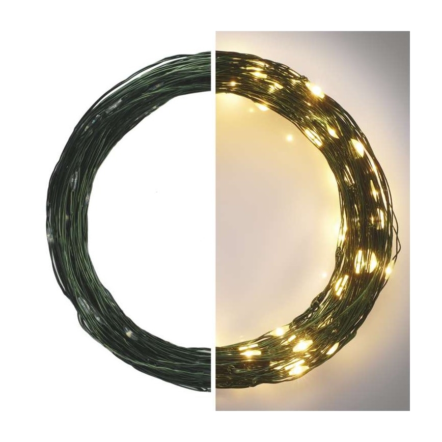 Cadena LED de Navidad para exteriores 150xLED/20m IP44 blanco cálido
