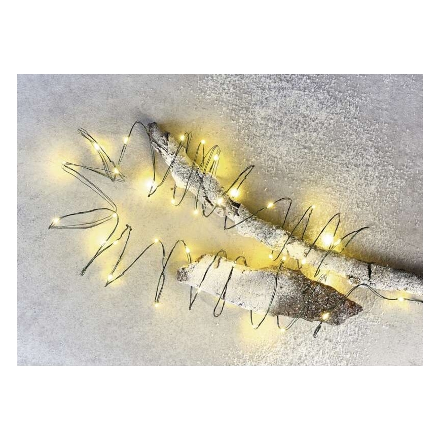 Cadena LED de Navidad para exteriores 150xLED/20m IP44 blanco cálido