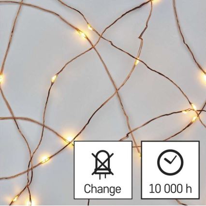 Cadena LED de Navidad para exteriores 150xLED/20m IP44 blanco cálido