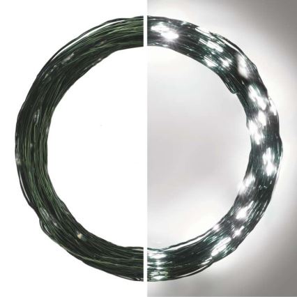 Cadena LED de Navidad para exteriores 150xLED/20m IP44 blanco frío
