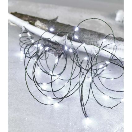 Cadena LED de Navidad para exteriores 150xLED/20m IP44 blanco frío