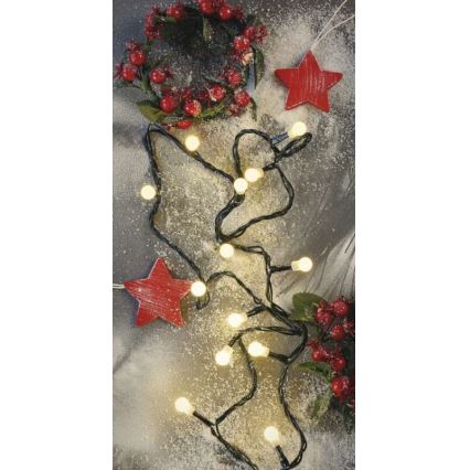 Cadena LED de Navidad para exteriores 200xLED/25m IP44 blanco cálido