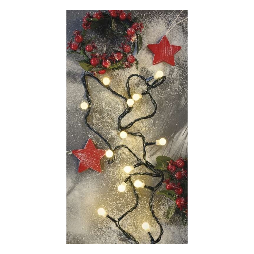 Cadena LED de Navidad para exteriores 200xLED/25m IP44 blanco cálido