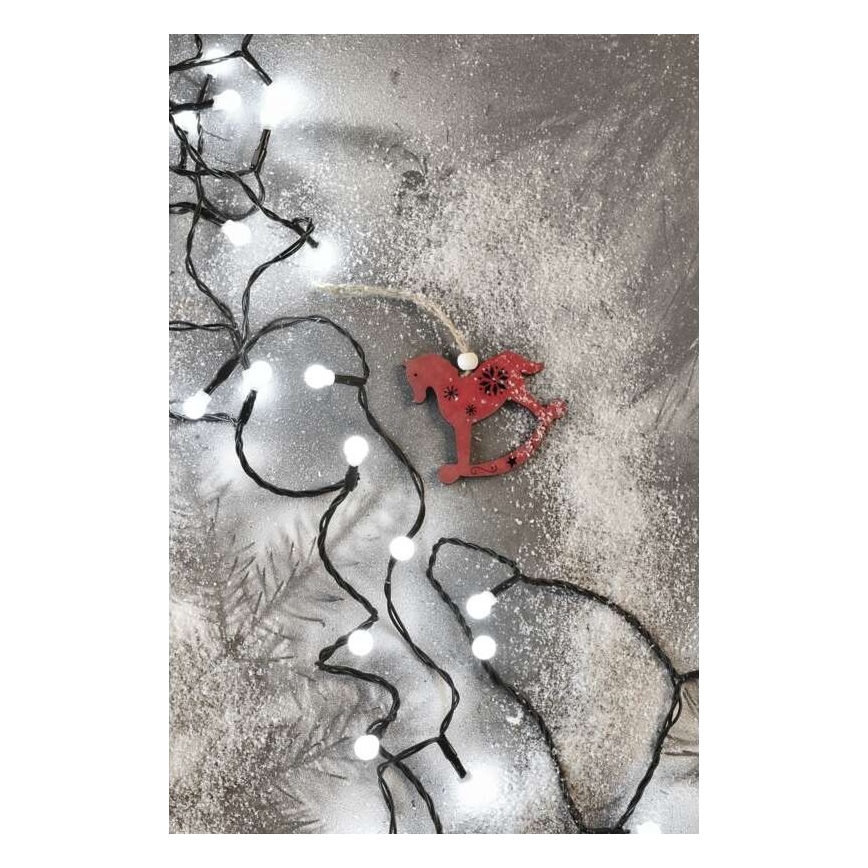 Cadena LED de Navidad para exteriores 200xLED/25m IP44 blanco frío