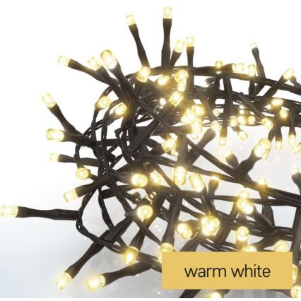 Cadena LED de Navidad para exteriores 300xLED/11m IP44 blanco cálido