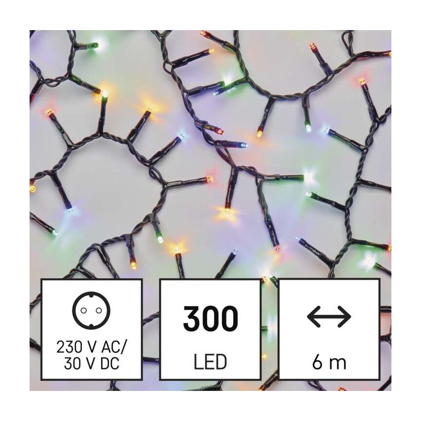 Cadena LED de Navidad para exteriores 300xLED/11m IP44 multicolor