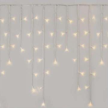 Cadena LED de Navidad para exteriores 300xLED/8 modos 10m IP44 blanco cálido + mando a distancia