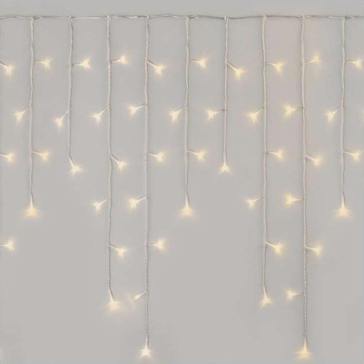 Cadena LED de Navidad para exteriores 300xLED/8 modos 10m IP44 blanco cálido + mando a distancia