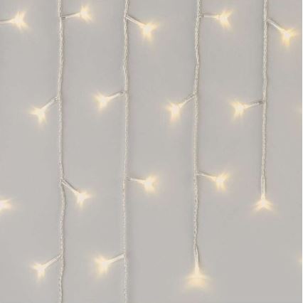 Cadena LED de Navidad para exteriores 300xLED/8 modos 10m IP44 blanco cálido + mando a distancia
