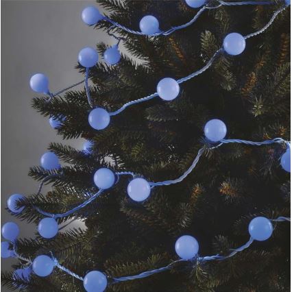 Cadena LED de Navidad para exteriores 40xLED/9m IP44 azul