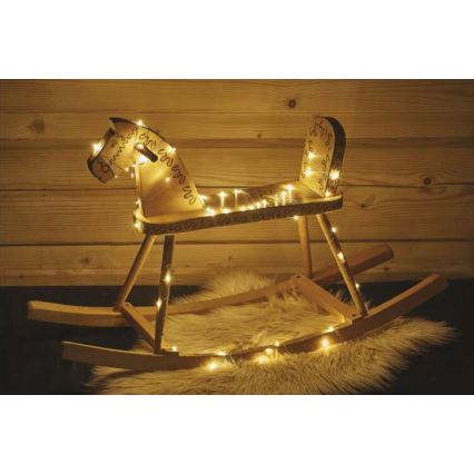 Cadena LED de Navidad para exteriores 40xLED/9m IP44 blanco cálido