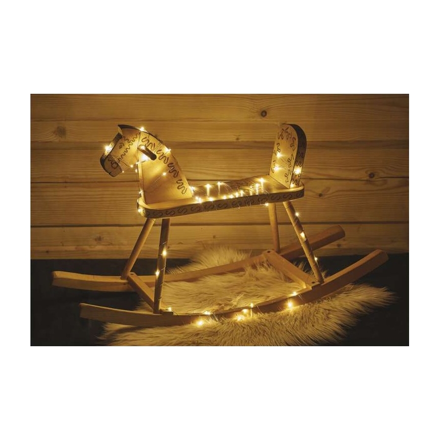 Cadena LED de Navidad para exteriores 40xLED/9m IP44 blanco cálido