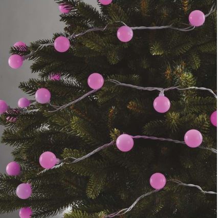 Cadena LED de Navidad para exteriores 40xLED/9m IP44 rosa