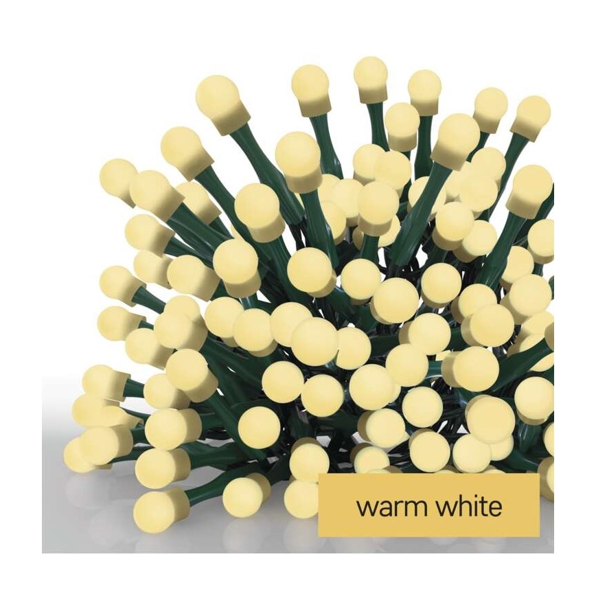 Cadena LED de Navidad para exteriores 480xLED/53m IP44 blanco cálido