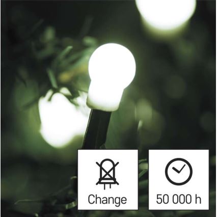 Cadena LED de Navidad para exteriores 480xLED/53m IP44 blanco frío