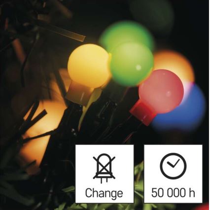 Cadena LED de Navidad para exteriores 480xLED/53m IP44 multicolor