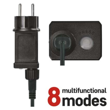 Cadena LED de Navidad para exteriores 50xLED/8 modos 14,8m IP44 multicolor