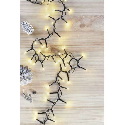 Cadena LED de Navidad para exteriores 600xLED/17m IP44 blanco cálido