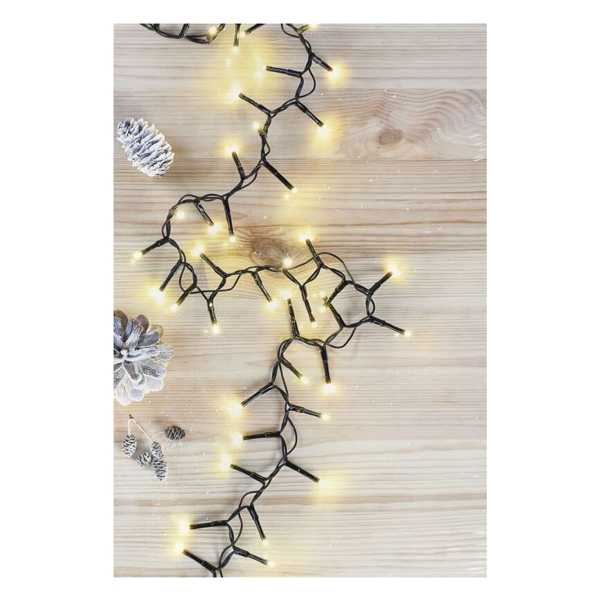 Cadena LED de Navidad para exteriores 600xLED/17m IP44 blanco cálido