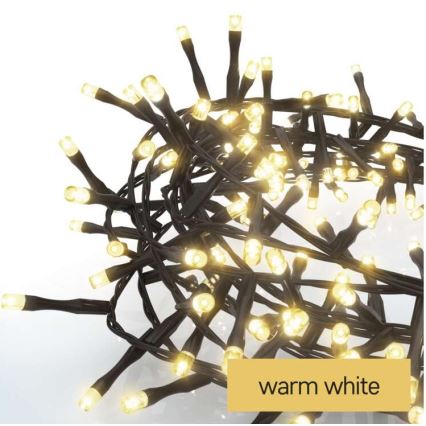 Cadena LED de Navidad para exteriores 600xLED/17m IP44 blanco cálido