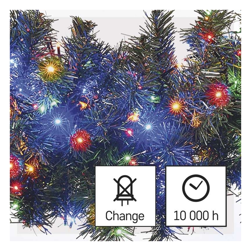 Cadena LED de Navidad para exteriores 600xLED/17m IP44 multicolor