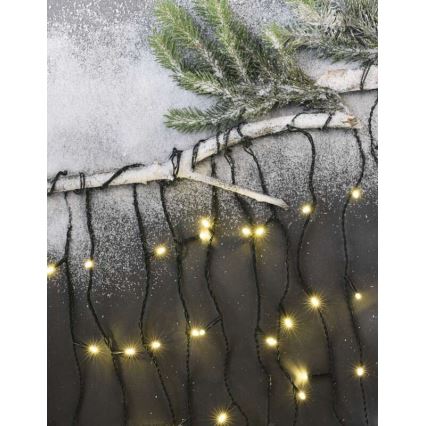 Cadena LED de Navidad para exteriores 600xLED/8 modos 15m IP44 blanco cálido