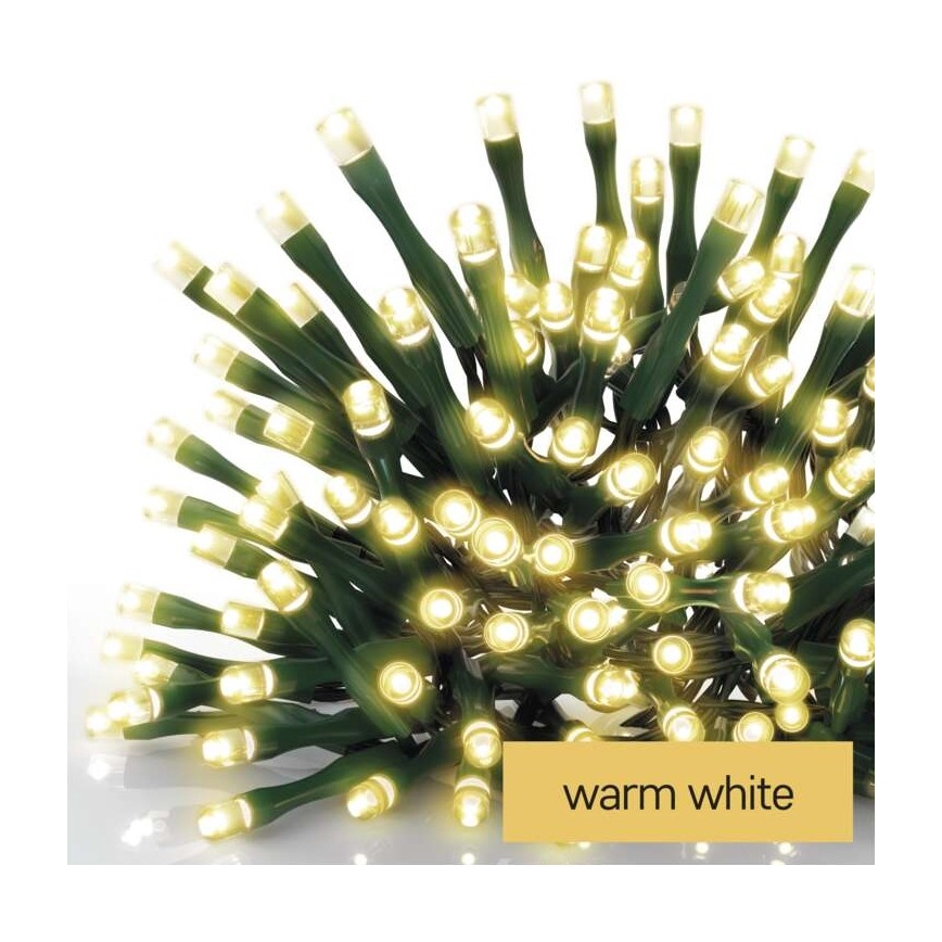 Cadena LED de Navidad para exteriores 600xLED/8 modos 15m IP44 blanco cálido