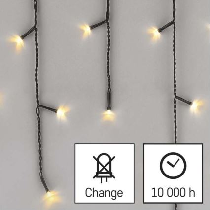 Cadena LED de Navidad para exteriores 600xLED/8 modos 15m IP44 blanco cálido