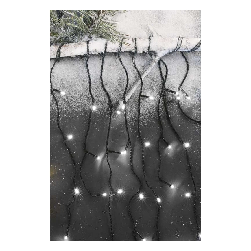 Cadena LED de Navidad para exteriores 600xLED/8 modos 15m IP44 blanco frío