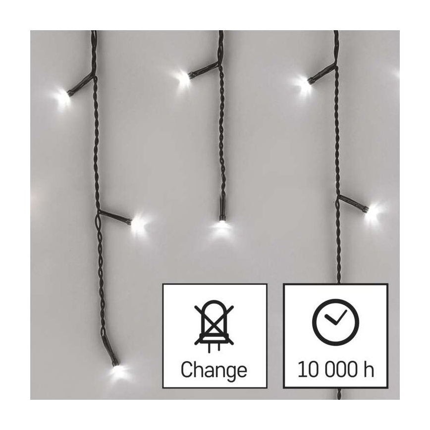 Cadena LED de Navidad para exteriores 600xLED/8 modos 15m IP44 blanco frío
