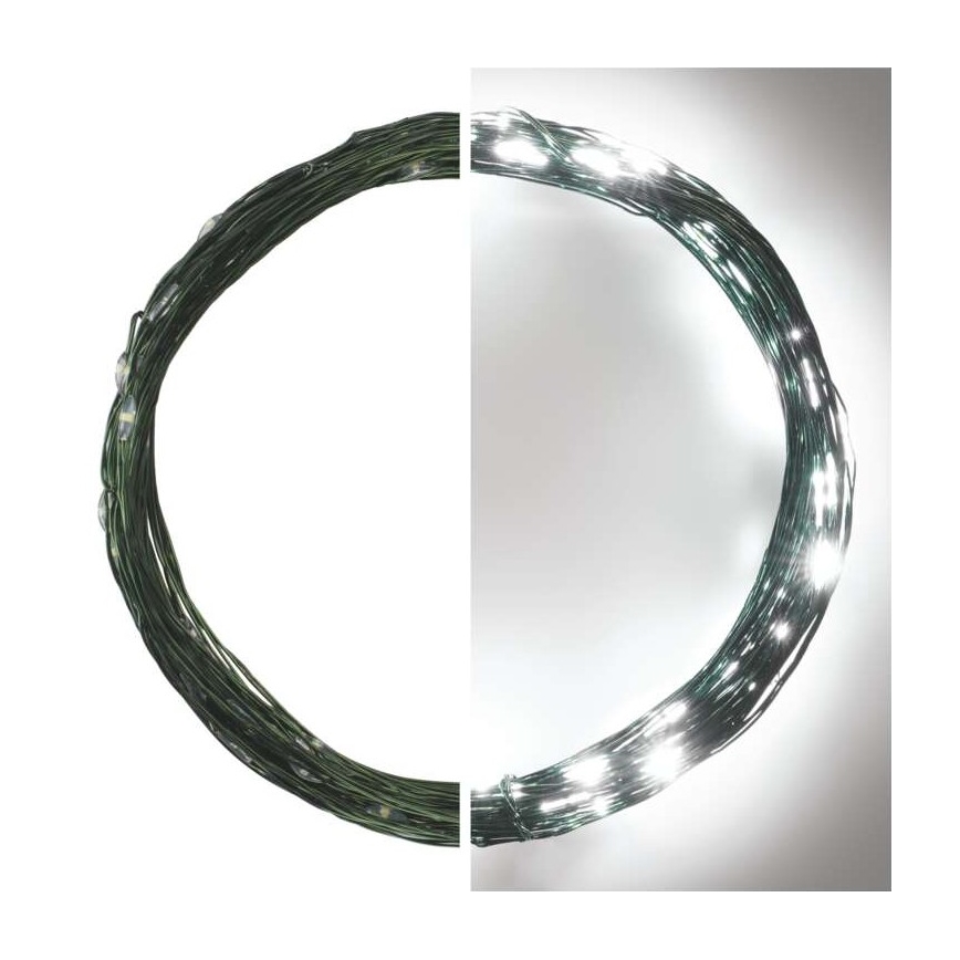 Cadena LED de Navidad para exteriores 75xLED/12,5m IP44 blanco frío