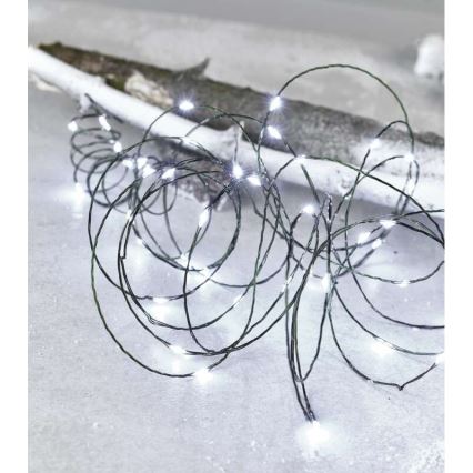Cadena LED de Navidad para exteriores 75xLED/12,5m IP44 blanco frío