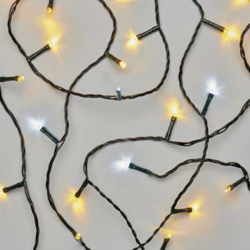 Cadena LED de Navidad para exteriores 80xLED/13m IP44 blanco cálido/frío