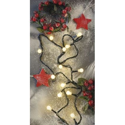 Cadena LED de Navidad para exteriores 80xLED/13m IP44 blanco cálido