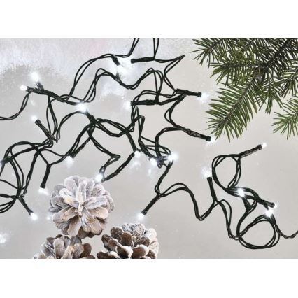 Cadena LED de Navidad para exteriores 80xLED/13m IP44 blanco frío