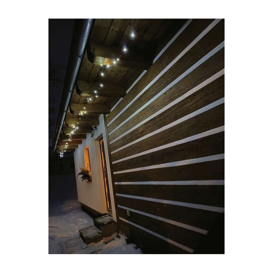 Cadena LED de Navidad para exteriores 80xLED/13m IP44 blanco frío