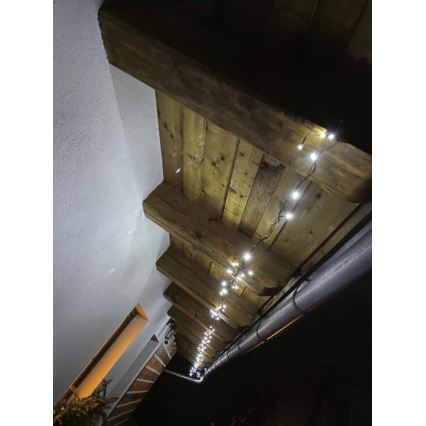Cadena LED de Navidad para exteriores 80xLED/13m IP44 blanco frío