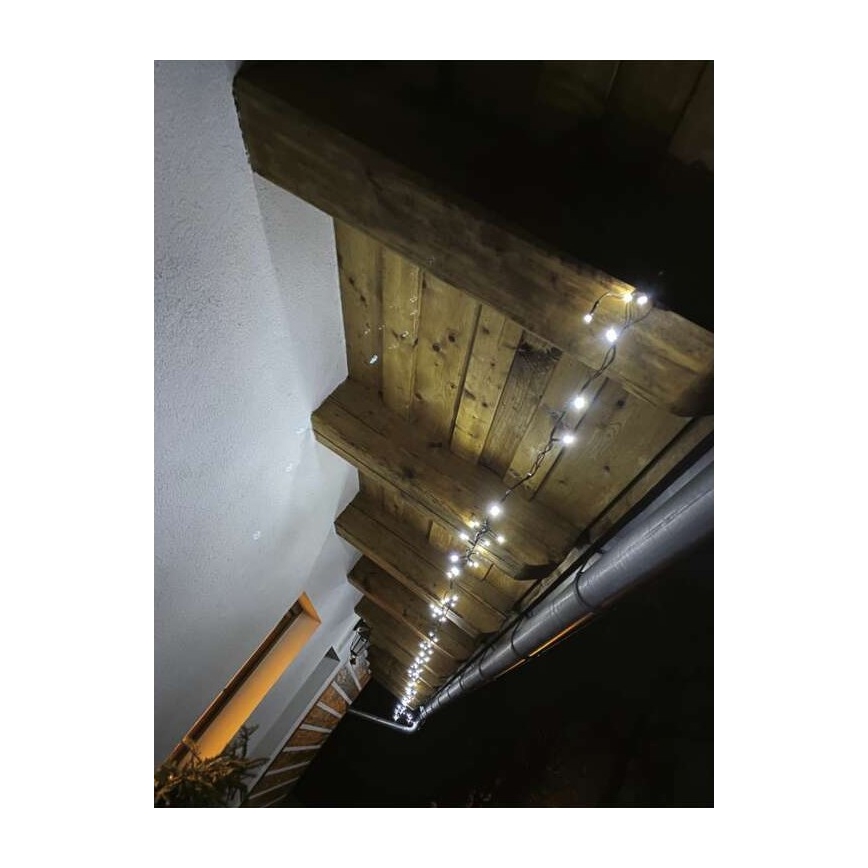 Cadena LED de Navidad para exteriores 80xLED/13m IP44 blanco frío