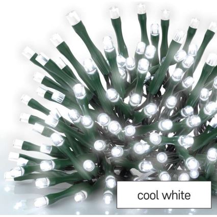 Cadena LED de Navidad para exteriores 80xLED/13m IP44 blanco frío